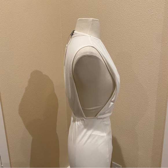 NWT ASOS Midi Bodycon Dress Ivory Open Sides Stretch 4 - Picture 3 of 10